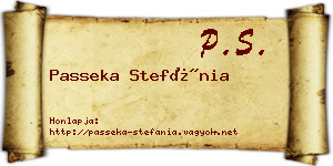 Passeka Stefánia névjegykártya